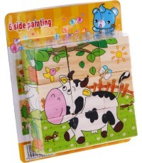 Wooden Blocks for the Youngest Farm Edition