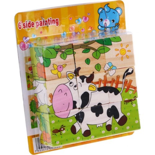 Wooden Blocks for the Youngest Farm Edition
