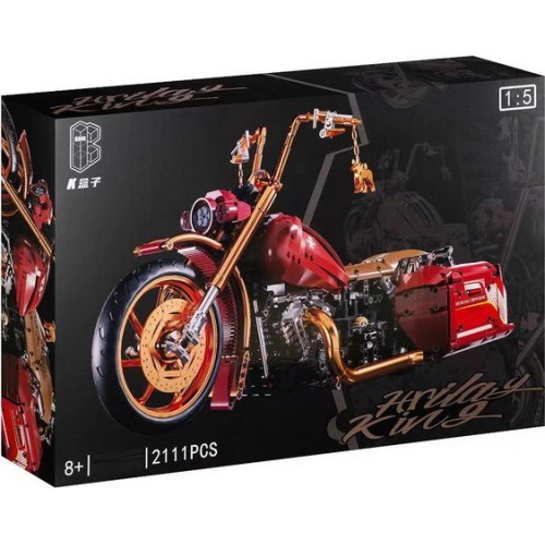 Motocikla konstruktors, 2111 detaļas, sarkans