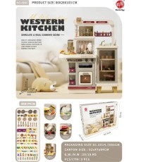MEGA Kitchen with Light, Sound and Steam Function + Accessories Beige