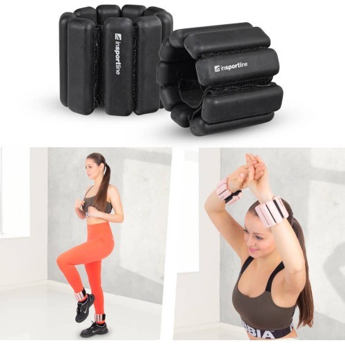 Potīšu un plaukstu locītavu svari inSPORTline Brace 2 x 1,5 kg - Mocha mousse
