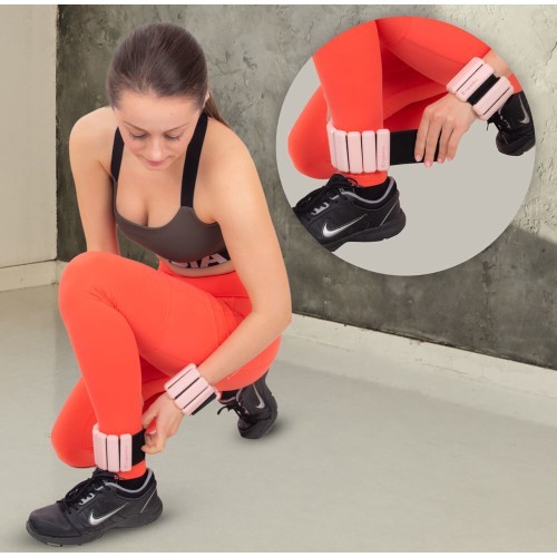 Утяжелители на запястья и лодыжки inSPORTline Brace 2 x 1 кг - Mocha mousse