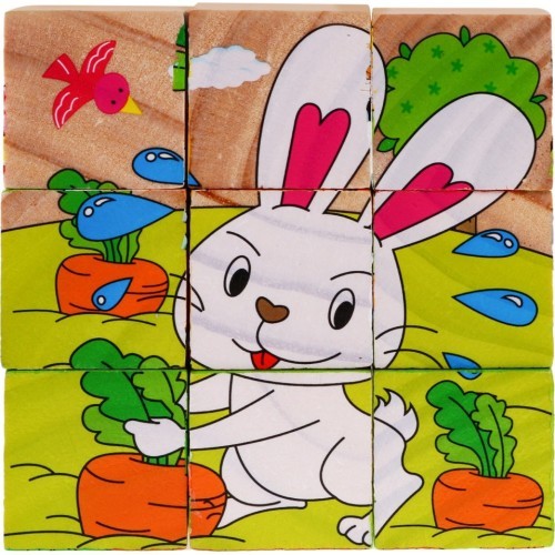 Wooden Blocks for the Youngest Farm Edition