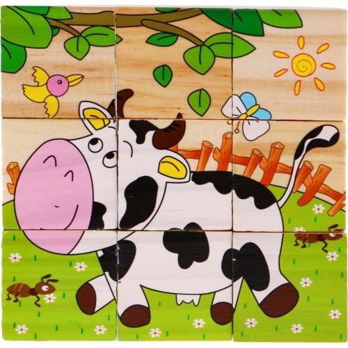 Wooden Blocks for the Youngest Farm Edition