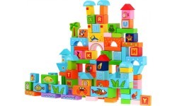 Zestaw Klocków z Drewna Ocean 100pcs