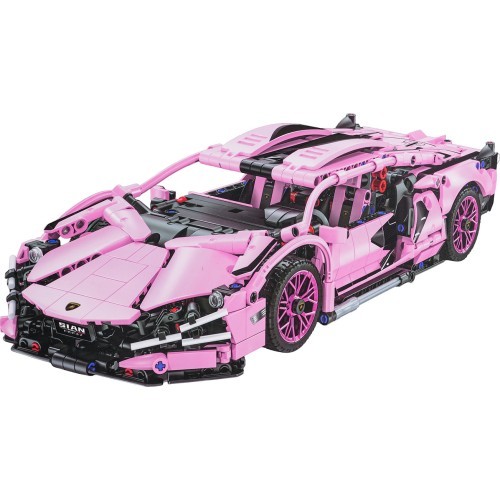 Конструктор спортивный автомобиль, розовый, 1280 деталей