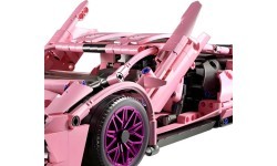 Конструктор спортивный автомобиль, розовый, 1280 деталей