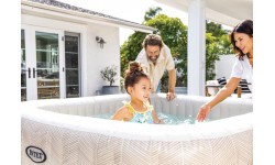 Nadmuchiwane jacuzzi kwadratowe hydromasaż 6 os. 196x71 cm akcesoria premium INTEX 28472