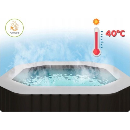 Nadmuchiwane jacuzzi kwadratowe hydromasaż 6 os. 196x71 cm akcesoria premium INTEX 28472