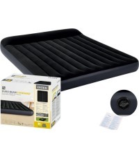 Duży materac dmuchany dwuosobowy 203x183x25 cm łóżko z zagłówkiem INTEX 64144