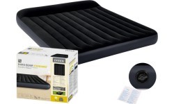 Divvietīgs piepūšams matracis ar galvgali 203x183x25 cm INTEX 64144