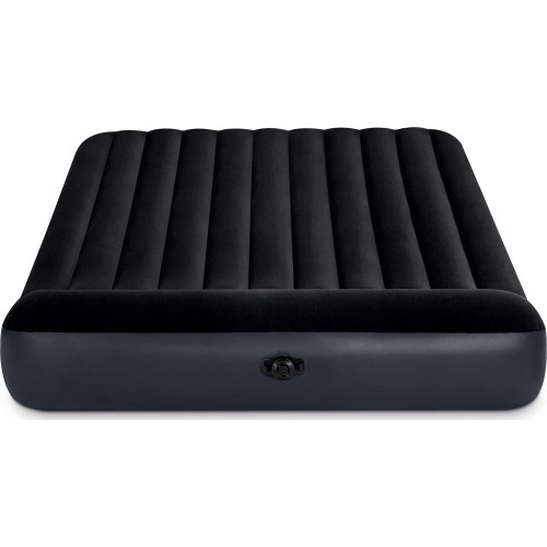 Duży materac dmuchany dwuosobowy 203x183x25 cm łóżko z zagłówkiem INTEX 64144