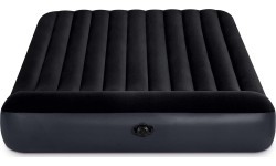 Большой двухместный надувной матрас с изголовьем 203x183x25 см INTEX 64144