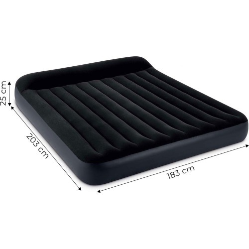 Divvietīgs piepūšams matracis ar galvgali 203x183x25 cm INTEX 64144