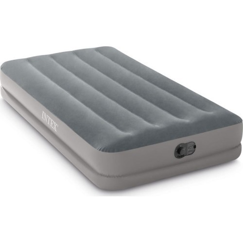 INTEX 64112 vienvietīgs piepūšamais matracis ar iebūvētu elektrisko sūkni 191x99x30 cm
