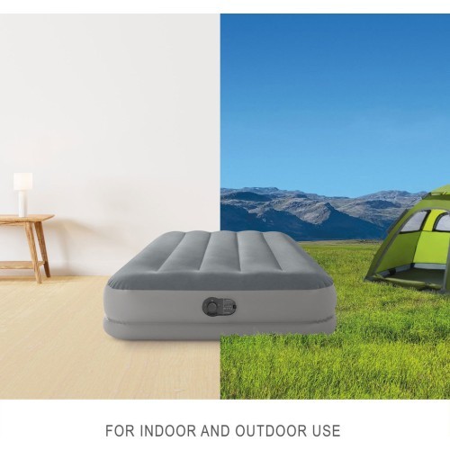 Односпальный надувной матрас INTEX 64112 191x99x30 см со встроенным электронасосом