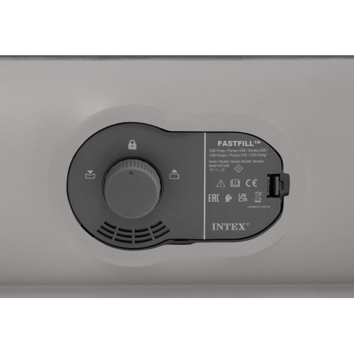 INTEX 64112 vienvietīgs piepūšamais matracis ar iebūvētu elektrisko sūkni 191x99x30 cm