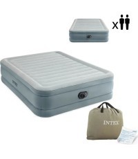 Materac dmuchany dwuosobowy 203x152x46 cm z wbudowaną pompką elektryczną INTEX 64824