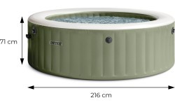 Nadmuchiwane SPA basen z hydromasażem 6 os. 216x71 cm akcesoria premium INTEX 28428NP