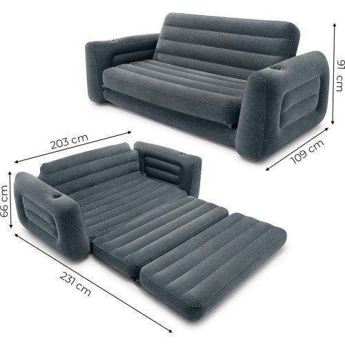 Inflatable sofa bed convertible mattress 2-in-1 INTEX 66552
