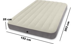 Velour inflatable mattress 203x152 cm Intex 64103