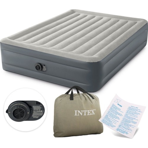 Большой надувной матрас 203x152 см со встроенным насосом INTEX 64126