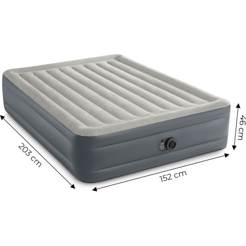 Large inflatable mattress 203x152 cm with built-in pump INTEX 64126