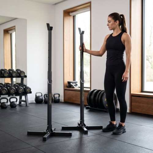 SmartGym Fitnesa piederumi SG-10 Regulējami stieņu statīvi (2 gab.)