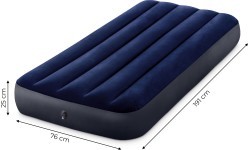 Надувной велюровый матрас Intex, 191x76 см