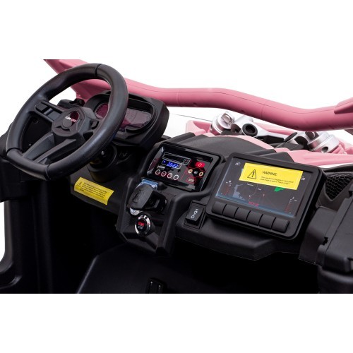 Elektriskais bērnu motocikls Maverick Turbo RR STRONG, rozā krāsā