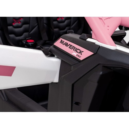 Elektriskais bērnu motocikls Maverick Turbo RR STRONG, rozā krāsā