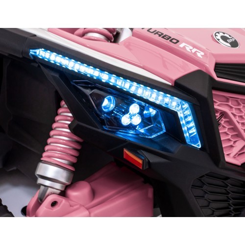 Elektriskais bērnu motocikls Maverick Turbo RR STRONG, rozā krāsā