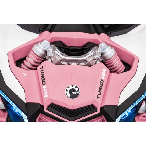 Elektriskais bērnu motocikls Maverick Turbo RR STRONG, rozā krāsā