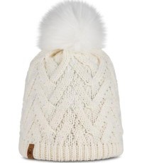 Knitted & Fleece Band Beanie Caryn White - 000