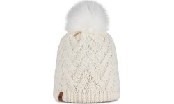 Knitted & Fleece Band Beanie Caryn White - 000