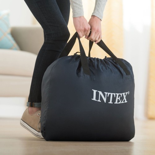 Liels divvietīgs piepūšams matracis 203x152x51 cm ar iebūvētu elektrisko sūkni INTEX 64490