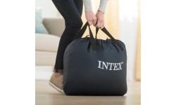 Duży materac dmuchany dwuosobowy 203x152x51 cm z wbudowaną pompką elektryczną łóżko INTEX 64490