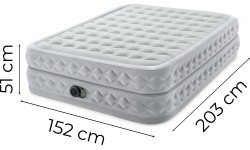 Большой двухместный надувной матрас 203x152x51 см со встроенным электрическим насосом INTEX 64490