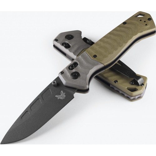 Нож Benchmade 593BK PSK, MagnaCut, серо-зелёный G10