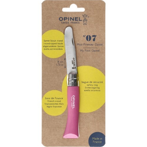 Bērnu nazis My First Opinel Nr.7, rozā rokturis