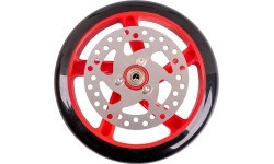 Запасное колесо с тормозным диском для самоката inSPORTline Discola 200 x 30 мм - Красный