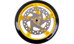 Replacement Wheel w/ Brake Rotor for inSPORTline Discola Scooter 200 x 30 mm - Yellow