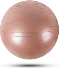 Vingrošanas bumba inSPORTline Stretch Ball 65 cm - Mocha mousse