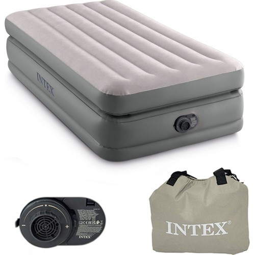 Piepūšams vienvietīgs matracis 191x99x51 cm ar iebūvētu elektrisko sūkni INTEX 64162