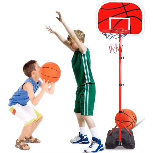 Basketball basket for children adjustable height ball pump