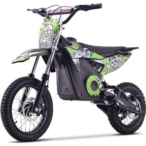 Elektriskais motocikls WOLF-E, zaļš