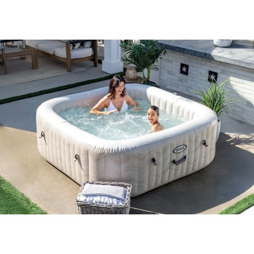 Nadmuchiwane SPA kwadratowe basen z hydromasażem 4 os. 175x71 cm akcesoria premium INTEX 28446