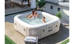 Piepūšams kvadrātveida SPA baseins ar hidromasāžu 4 pers. 175x71 cm INTEX 28446