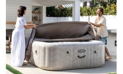 Piepūšams kvadrātveida SPA baseins ar hidromasāžu 4 pers. 175x71 cm INTEX 28446