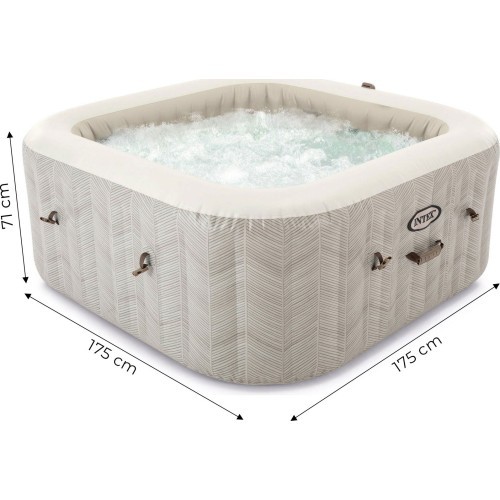 Надувное квадратное СПА джакузи с гидромассажем на 4 чел. 175x71 см INTEX 28446